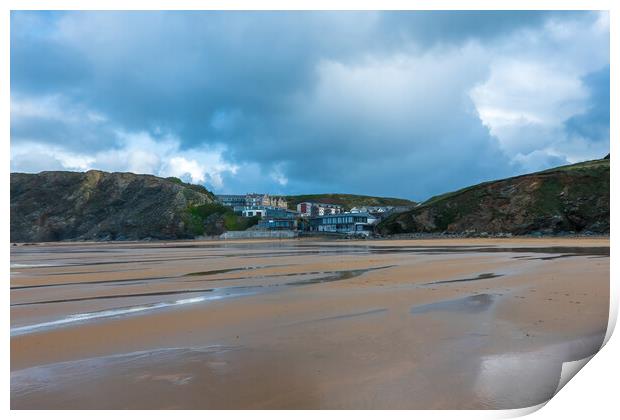 Watergate Bay in Cornwall Print by Tracey Turner