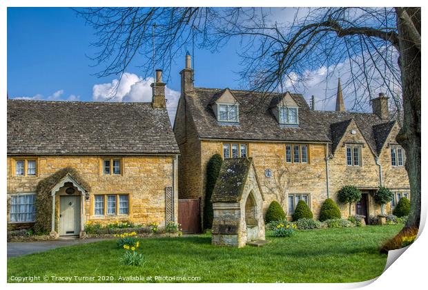Lower Slaughter, Cotswolds Print by Tracey Turner