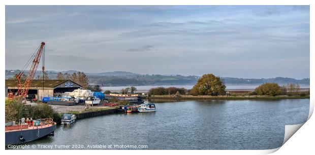 Gloucester & Sharpness Canal and the River Severn Print by Tracey Turner