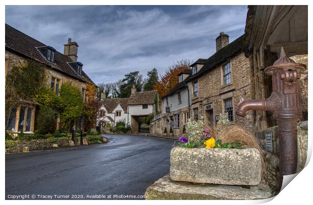 Castle Combe in the Cotswolds, Wiltshire Print by Tracey Turner