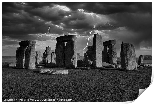Stonehenge Strike Print by Tracey Turner