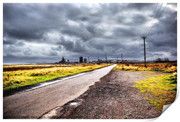 The Road from South Gare, Redcar Print by Martin Davis