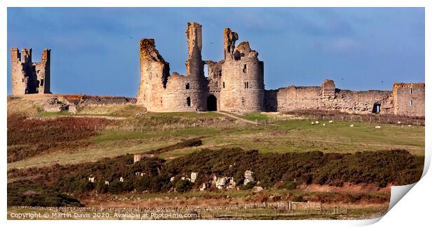 Dunstanburgh Castle Print by Martin Davis