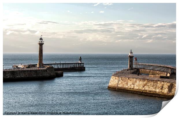 Whitby Harbour Entrance Print by Martin Davis