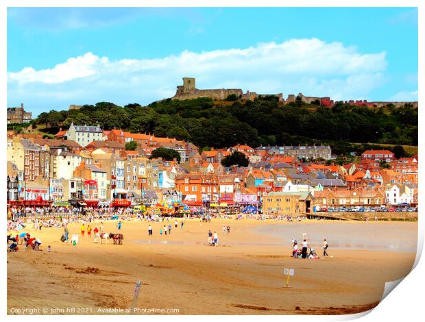 Scarborough in North Yorkshire. Print by john hill