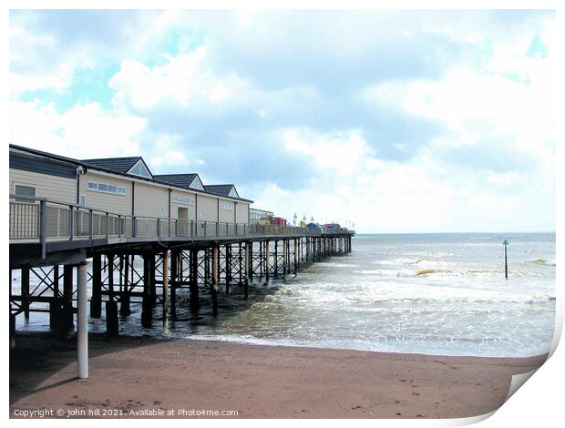 Teignmouth pier Devon. Print by john hill