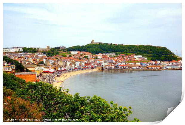 South Bay, Scarborough, Yorkshire, UK. Print by john hill
