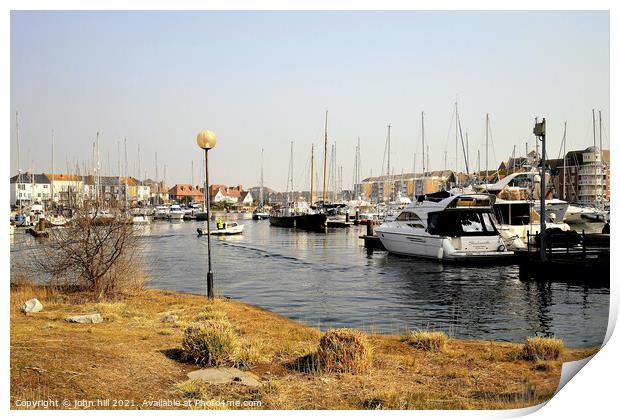 Sovereign Harbor at Eastbourne. Print by john hill