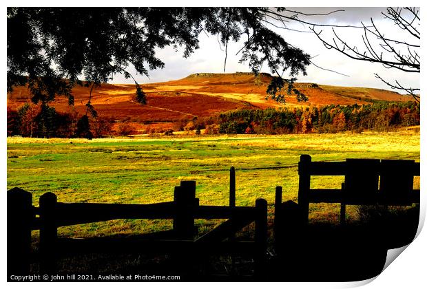 Derbyshire countryside Print by john hill