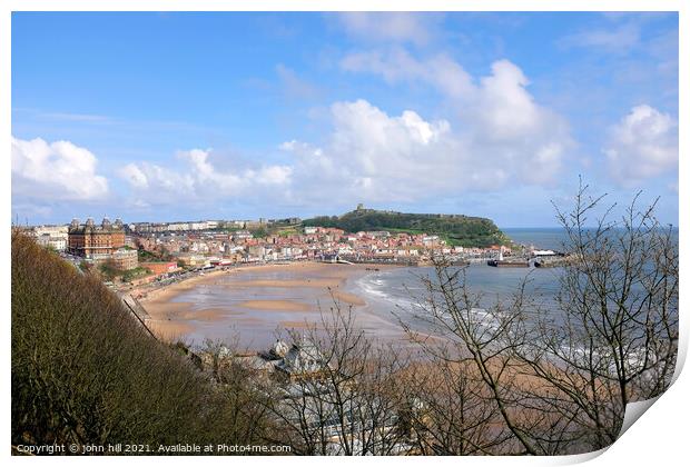 Scarborough South bay, North Yorkshire, UK. Print by john hill