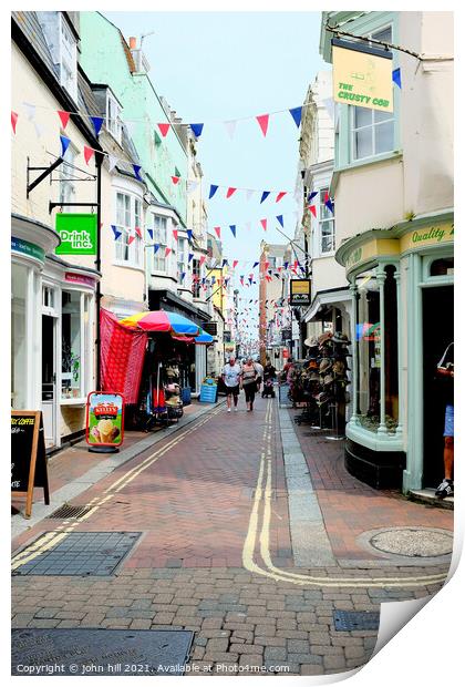 St. Alban street, Weymouth, Dorset, UK. Print by john hill