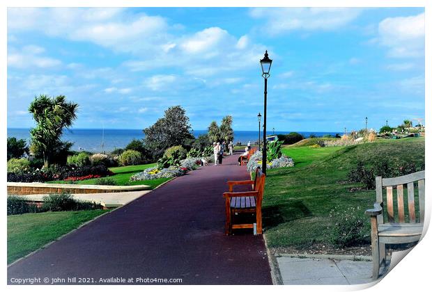 Esplanade heritage gardens, Hunstanton, Norfolk, UK. Print by john hill