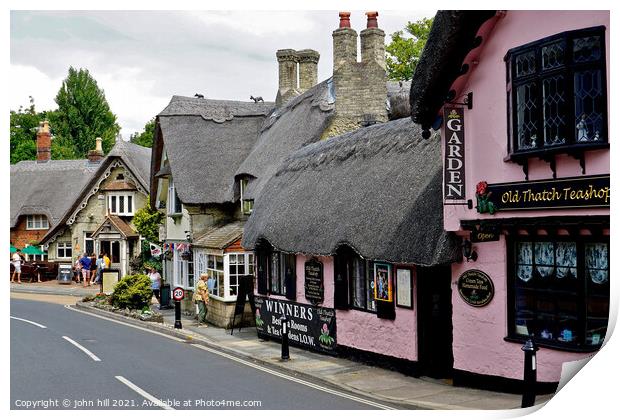 Old town Shanklin, Isle of Wight, UK. Print by john hill