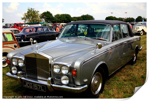Classic Rolls Royce silver shadow II. Print by john hill