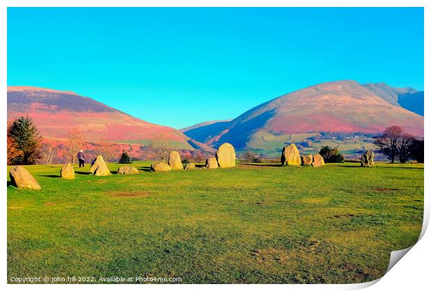 Castlerigg Stone Circle. Print by john hill