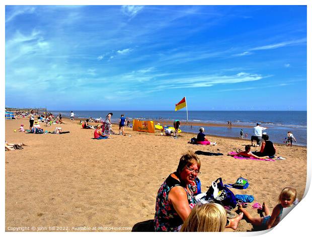 Beach days at Skegness. Print by john hill