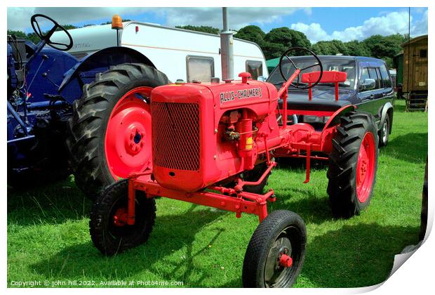 1947 Allis Chalmers B tractor. Print by john hill