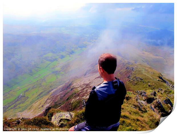 From the summit of Cnicht, Snowdonia. Print by john hill