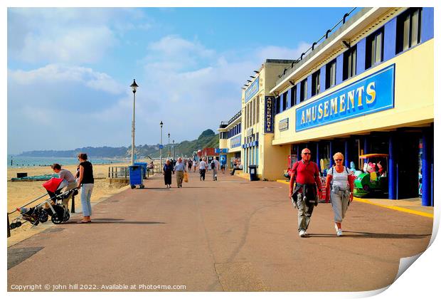 Promenade, Bournemouth, Dorset. Print by john hill