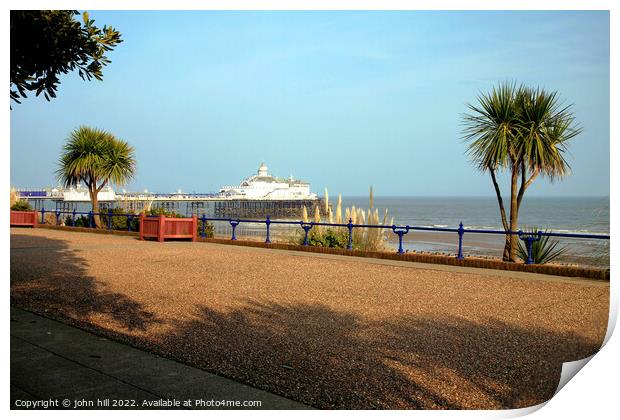 Eastbourne pier in March. Print by john hill