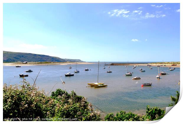 Mawddach estuary, Barmouth, Wales. Print by john hill