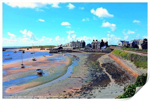 Barmouth at low tide, Wales. Print by john hill