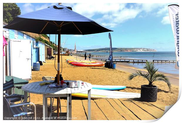 Sandown Bay, Sandown, Isle of Wight, UK. Print by john hill