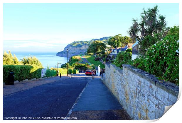 Evening shadows, Shanklin, Isle of Wight, UK. Print by john hill