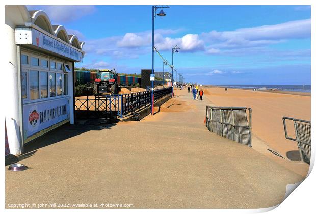 Mablethorpe Promenade in October. Print by john hill