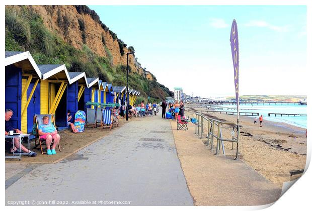 Life is a beach hut, Sandown, Isle of Wight, UK. Print by john hill