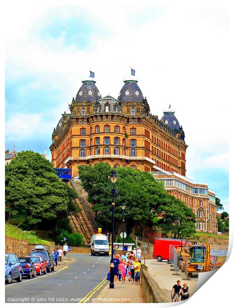 Grand Hotel, Scarborough, Yorkshire. Print by john hill