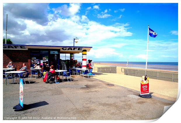 Seafront Cafe Mablethorpe, Lincolnshire. Print by john hill