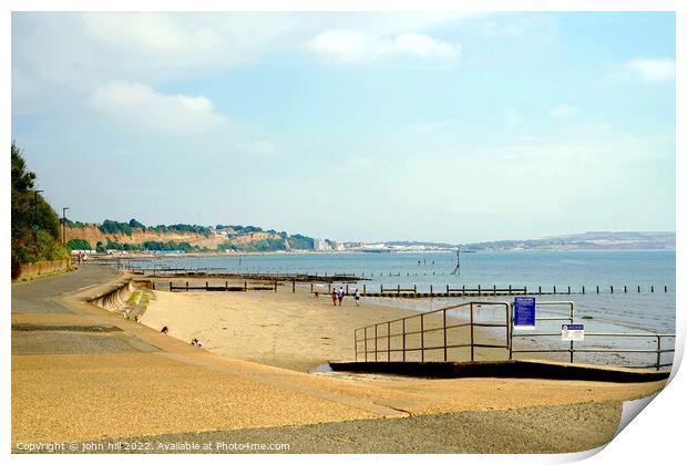 Promenade along Sandown bay Isle of wight. Print by john hill