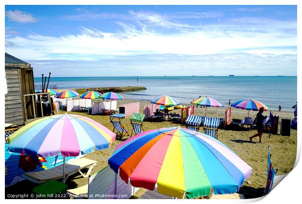 Shanklin beach on the Isle of Wight Print by john hill