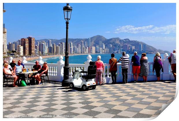 Levante view, Benidorm, Spain. Print by john hill