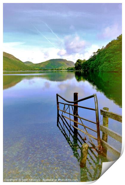 Buttermere lake, Cumbria, UK. Print by john hill