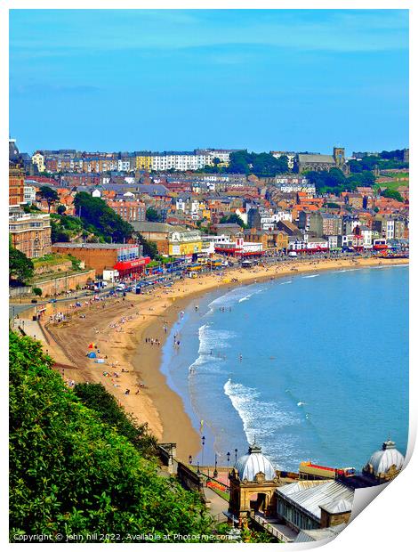 Scarborough, North Yorkshire. (portrait) Print by john hill