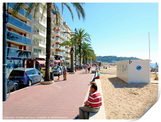 Lloret de Mar, Spain. Print by john hill