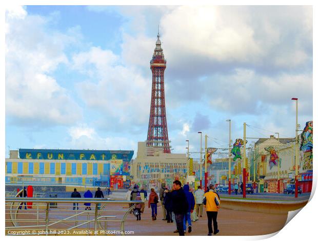 Blackpool Lancashire. Print by john hill
