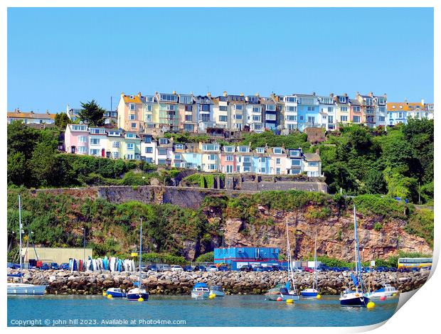 Brixham, Devon. Print by john hill