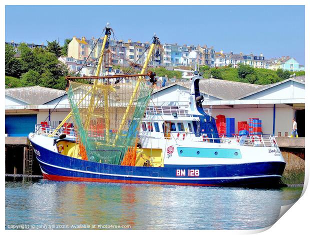 Fishing Trawler. Print by john hill