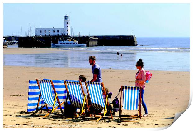 day on the beach. Print by john hill