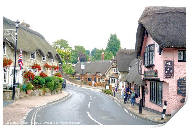 Enchanting Charm of Shanklin's Thatched Village Print by john hill
