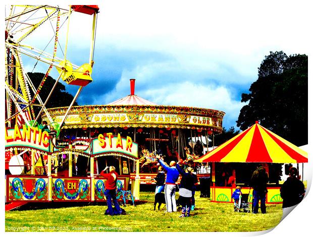 A Joyous Day Out at Moorgreen Country Show Print by john hill