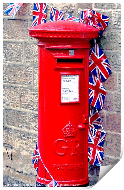 Iconic British Post Box Print by john hill