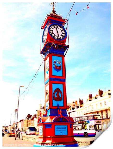 Timeless Tribute: The Jubilee Clock Tower Print by john hill