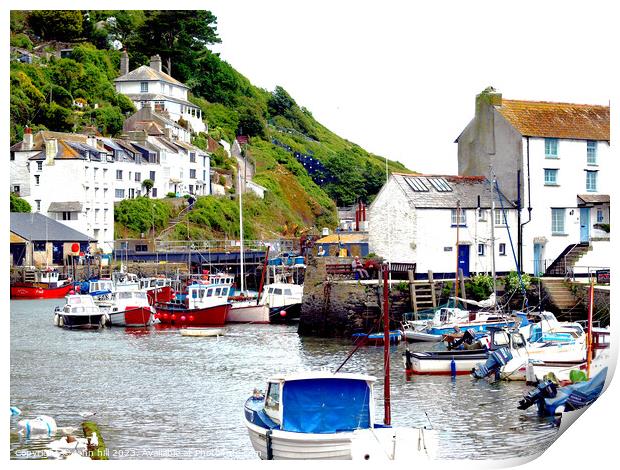 Picturesque Polperro Print by john hill