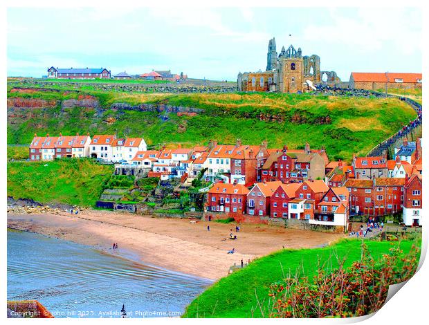 The Enchanting Charms of Old Whitby Print by john hill