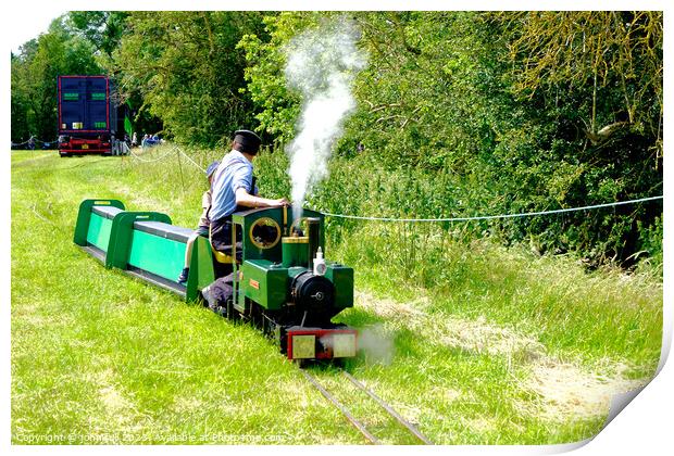"Enchanting Miniature Steam Train Adventure" Print by john hill