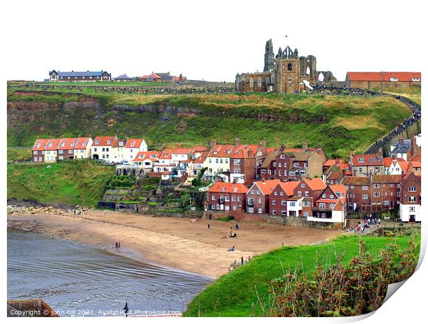 Historic Charm of Whitby Unveiled Print by john hill